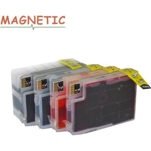 Printer 4x Magnetic Compatible refillable full ink for hp950 951 For HP Officejet Pro 8100/8600/251dw/276dw/8630/8650/8615/8625