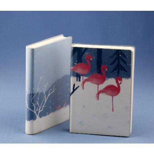Flamingo A6 Simple Plastic Case Blank Page Pefect Binding Notebook