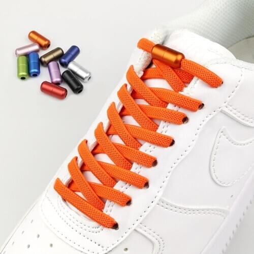 1Pair New Flat Elastic Locking Shoelace No Tie Shoelaces Creative Kids Adult Unisex Sneakers Shoes Laces