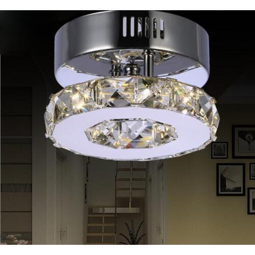 Modern simple porch circular crystal lamps aisle dimming lights led wall lamp corridor lights LED lighting fixture led lamps led