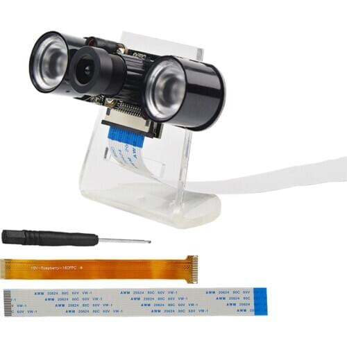 Taidacent OV5647 Raspberry Pi Zero 2/3B/3B+/4B Webcam HD Infrared Night Vision Camera 500W Pixel Adjustable Focus Camera