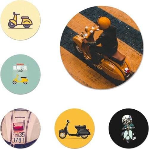 Vespa Scooter Icons Pins Badge Decoration Brooches Metal Badges For Clothes Backpack Decoration