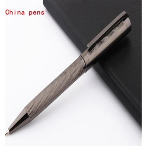 High quality 717 Metal Gray Business office Medium Nib Ballpoint Pen New school students Stationery supplies