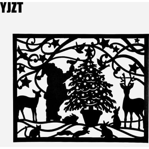 YJZT 18.4CM*14.6CM The Attraction Of Christmas Gifts Car Sticker Vinyl Decal Black/Silver C23-0020