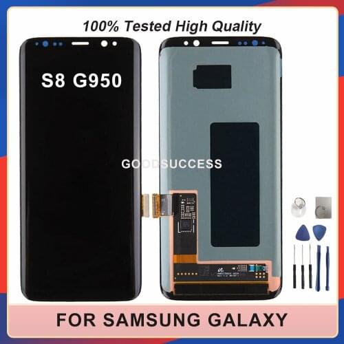 New Original AMOLED For Samsung Galaxy S8 G950 G950F LCD Display Touch Screen Digitizer Glass Assembly