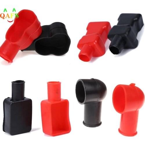 1 Pair Universal Car Battery Terminal Cap Negative Positive Terminal Covers Protector Replacement Batteries Car Accessories
