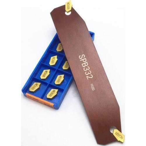 SPB226 SPB326 SPB332 SPB432 1PCS + 10PCS SP300 SP400 High-quality slotted SPB and cutting insert lathe CNC SPB tool holder