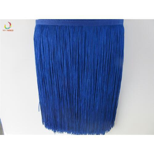 10 Yards 30CM Lace Fringe sapphire Trim Polyester Tassel Fringe Trimming For Diy Latin Dress Clothes Accessories Lace Ribbon