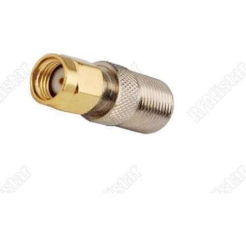 100 Pieces F Jack Female to RP-SMA Plug Female RF Coaxial Connector Antenna Adapter