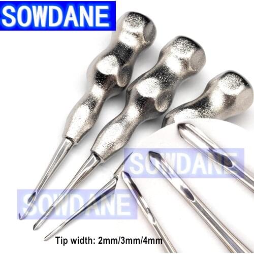 3pcs Dental Root Elevator Stainless Steel Dental Tooth Loosening Elevator Root Extraction Tool Minimally InvasiveHollow Handle