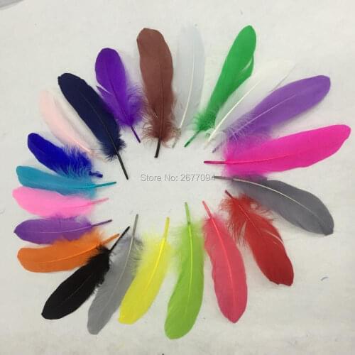 500pcs/Lot Quality Wholesale Multicolor White Natural Goose Feathers, 6-8'' inches / 15-20cm DIY Jewelry Decoration