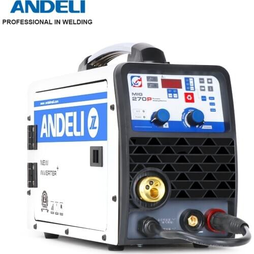 ANDELI MIG-270P Pulse Aluminum Welding Machine MIG/LIFT TIG/MMA Multifunctional MIG Welder Gasless Inverter Welding Machine