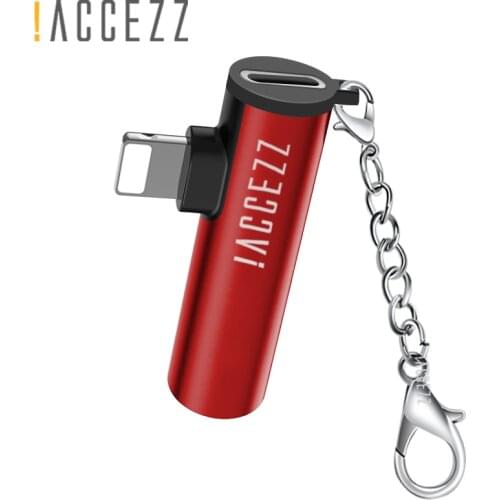 !ACCEZZ For iphone AUX Adapter Earphone For iphone 8 7 Plus X XS MAX XR IOS 12 Charging 3.5mm Headphones Connector With Keychain