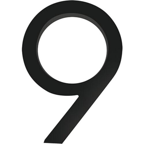 Big Floating House Number Sign Black 10cm Modern Building Signage Outdoor Huisnummer Numeros Casa Door Numbers Address Plate