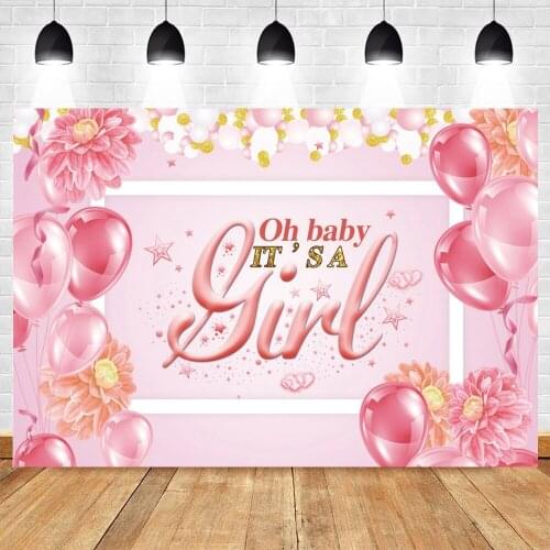 Decorations Fabric Backdrop Banner for Baby Shower Party Supplies Girls Photography Backdrops For Photo Studio Photophone Shoot