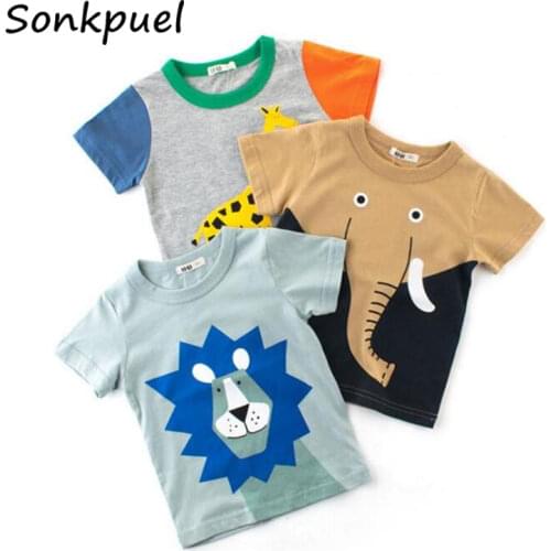 1-8Y Kids Baby Boy Tops T-shirt Summer Baby Cotton Tees Top Clothes Toddler Fashion T Shirts Children Casual Playclothes