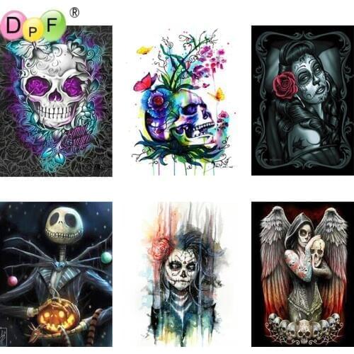 DPF 5D Round full Diamond Embroidery DIY Needlework skeleton series Diamond painting Cross Stitch diamond Mosaic decor crafts