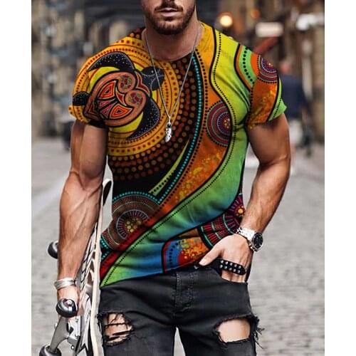 3D Printed T-shirt Aboriginal Flag Indigenous Sun Painting Art Summer Unisex Shirts for Men Short Sleeve Casual O-Neck Tops