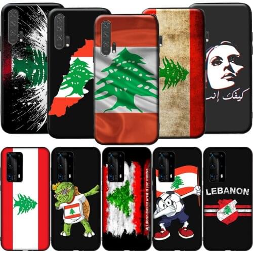 GX120 Lebanese Lebanon Flag Silicone Case for Honor 6A 7A 3GB 7C 7X 8 8A 8X 8C 9 10 Lite View 20S 9A 10X Max Pro