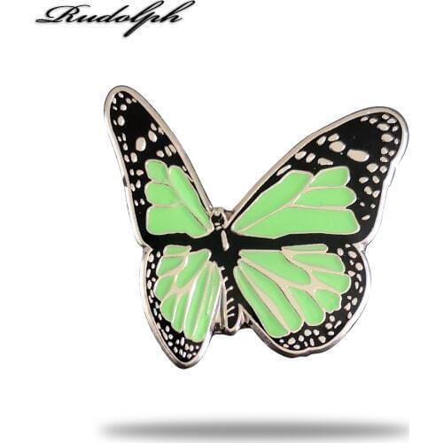 New product promotion Exquisite and fashionable green butterfly soft Enamel