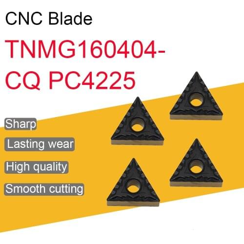 10PCS Carbide Inserts TNMG160404-CQ PC4225 High Quality TNMG16 Turning Tools CNC Lathe Cutting Tool For MTJNR Toolholder
