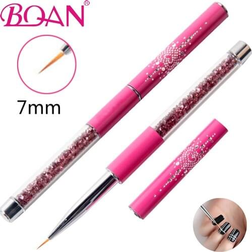 BQAN 1pc Ultra Thin 7mm Nail Liner Brush Carving Painting Flower Design Stripes Lines Nail Manicure Tool DIY Drawing Pen