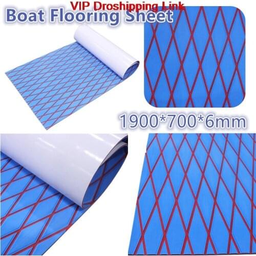 EVA 1900x700x6MM rhombus decorative high temperature resistant surfboard anti-slip mat SUP paddle board anti-slip mat blue+red