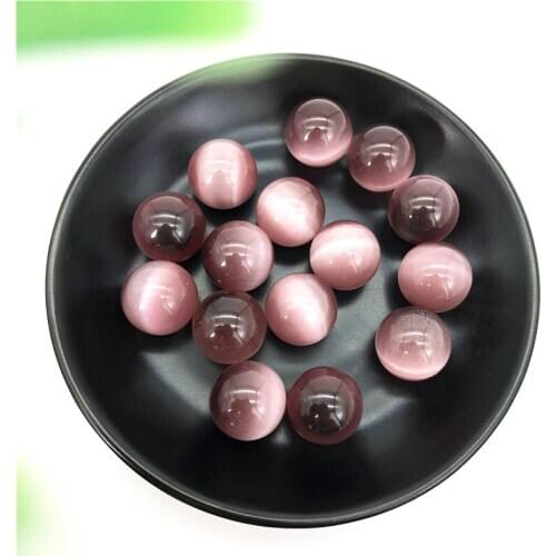 Beautiful Purple Cat Eye Stone Ball Crystal Sphere Balls Gem Healing Stones Gifts Natural Stones and Minerals