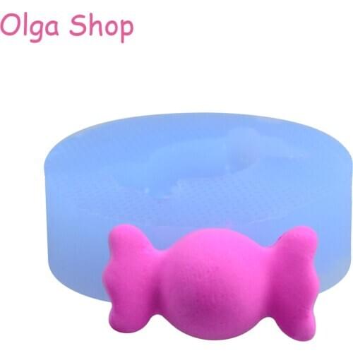 KYL131 24.6mm Candy Silicone Mould - Cupcake Topper Sugarcraft, Mold for Polymer Clay, Resin, Cookie Biscuit Chocoalte Mold