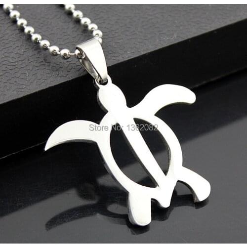 HOT! New Fashion Jewelry Stainless Steel Surfing Turtles Pendant Necklace Lucky Gift MN391