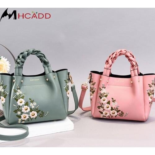 Fashion High Quality Women Handbag PU Leather Ladies Shoulder Bag Messenger Bag Travel Totes Floral Bag Luxury Hand Bags Purse