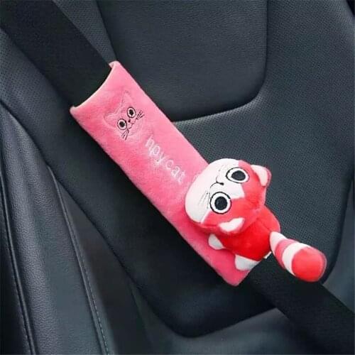 Car Seat Belt Shoulder Protector, Cute Cartoon Safety Seat Cover, Child Seat Belt Protection Plush Filled Car Supplies