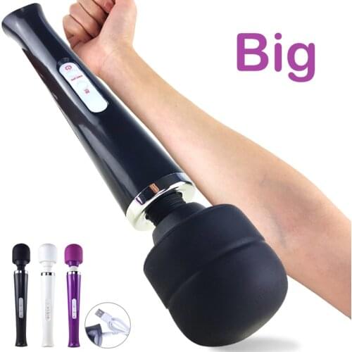 Huge Magic Wand Vibrators for women USB Charge Big AV Stick Female G Spot Massager Clitoris Stimulator Adult Sex Toys for Woman