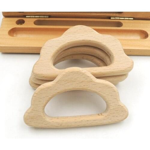 20PCS GERMANY beech teether cloud wood pendant for baby mother accessory cloudy day SGS SAFE BABY CHEW EA274