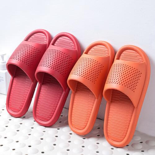 Comfy Bathroom Non-Slip Slippers Thick Soft Sole Eva Indoor Slide Sandals Summer Casual Unisex Platform Men Women Home Shoes