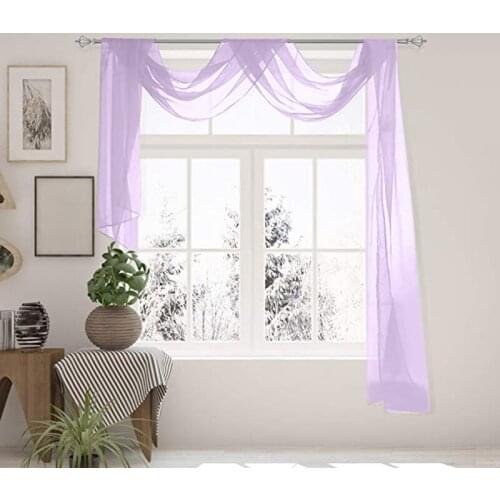 Modern Gradient Color Window Tulle Curtains For Living Room Bedroom Voile Curtains Hotel Decoration Sheer Curtains