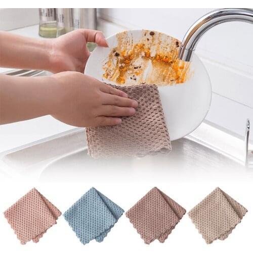 3/5pcs Efficient Cleaning Cloth Super Soft and Absorbent Dish Rags Household and Commercial Use Clean Cloths