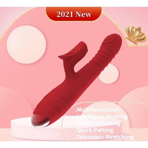 2021 New Hot Female Vibrator Soft Skin Feeling Dick Heating Vibration Toy Clitoris Stimulation Nipple Sucker Sex Toys for Women