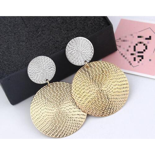 Fashion Pendant Size Round Circle Earrings Female Temperament Personality Color Matching Bump Earrings For Women Jewelry Brincos