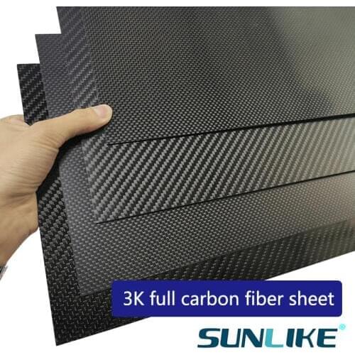 400x500mm Factory direct sale Full 3K Carbon fiber Plate sheet Board panel 40x50cm thickness 1 1.5 2 2.5 3 4 5 6 7 9mm