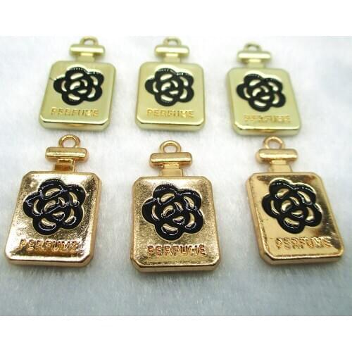 10pcs perfume bottle floating Enamel Charms Alloy Pendant for necklaces/bracelets DIY Female Fashion Jewelry Accessories XL414