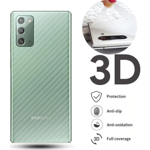 10Pcs Back Carbon Fiber Film For Samsung Galaxy Note 20 Ultra S21 Plus Screen Protector Sticker Film For Samsung Galaxy A71 A52