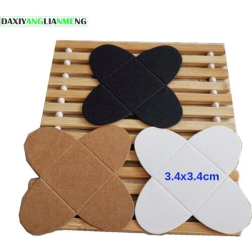 100pcs/lot 3.4*3.4cm Kraft Paper Round granule inner Tray Ferrer Compartment + 7*7*3cm box outside box