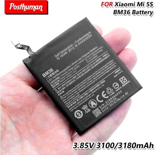 3100mah BM36 Lithium Phone Replacement Battery BM-36 BM 36 Rechargeable Battery For Xiaomi Mi 5S Xiaomi 5S / Xiaomi Mi5S