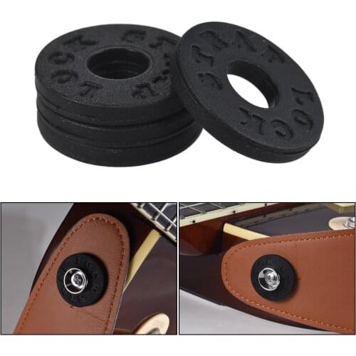 4pcs Electric Guitar Strap Locks Blocks Rubber Material Bass Guitar Strap Lock Guitar Parts & Accessories