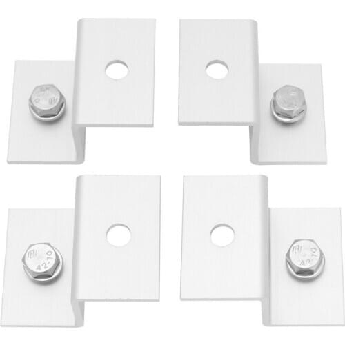 4Pcs Z-type Aluminum Solar Panel Mounting Bracket Corrosion Resistant Solar Panel Bracket Clamp Clip Solar Panel Brackets
