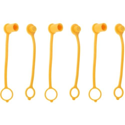 6pcs/set Propane Natural LP Gas Dust Cap Plug Cover 1/4'' Gas Quick Disconnect Connect Rubber Dust Cap and Plug for Grill