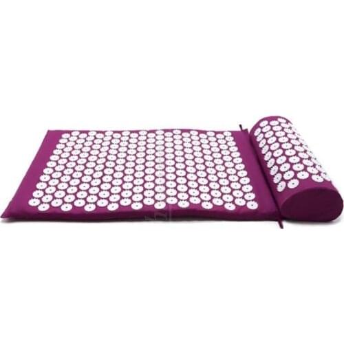 Acupressure Massage Pads Rug Acupuncture Mat+Pillow Back Neck Stress Relief Yoga Cushion Massager Relaxation