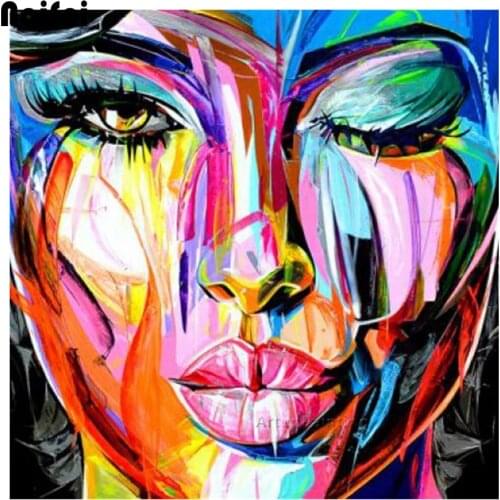 Full Square Diamond Painting Abstract Woman 5D Diamond Embroidery Portrait Home Decor Diamond Art