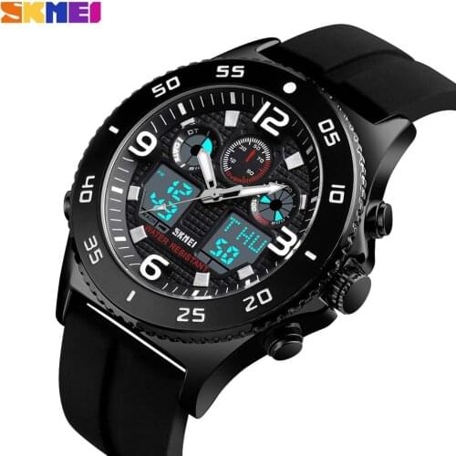 SKMEI Top Brand Luxury Digital Watch Casual Sport Chronograph Waterproof Wrist watches 3 Time Luminous Clock Relogio Masculino